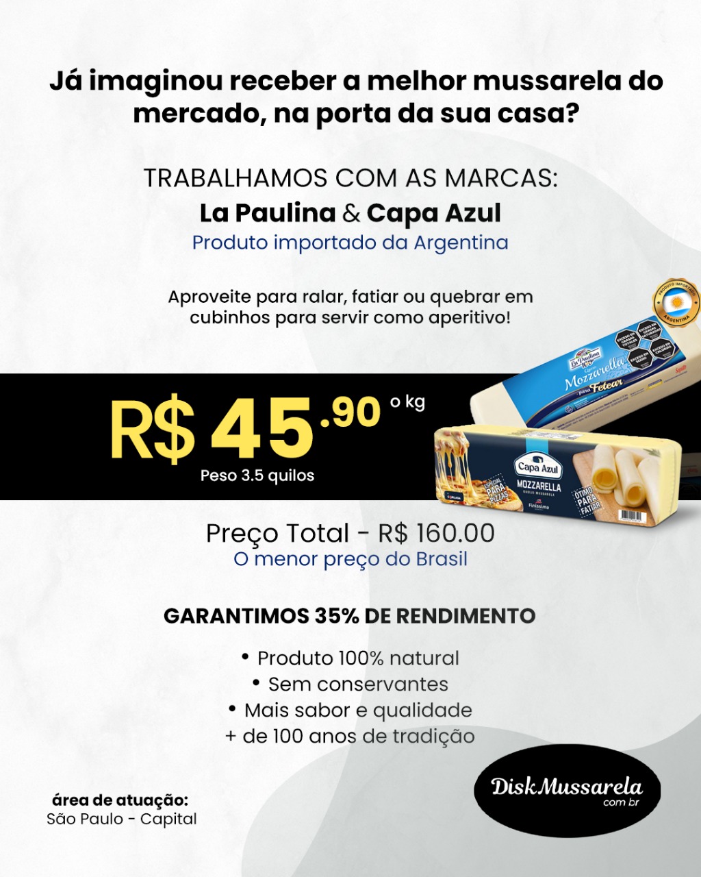 Disk Mussarela — Apresentação