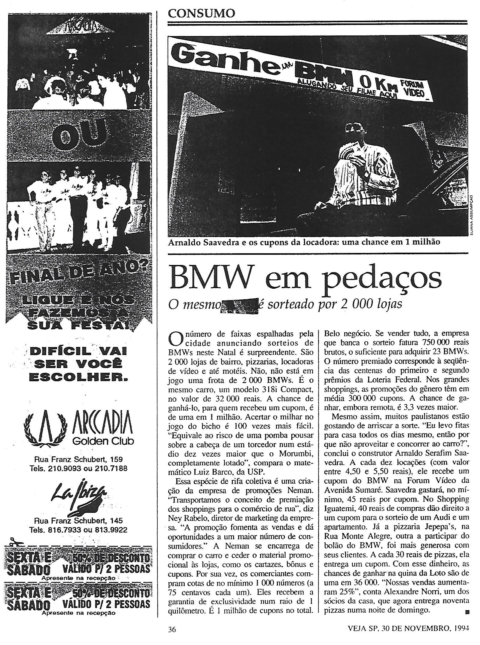 Revista Veja — BMW em Pedaços (1994)